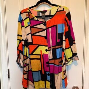 Colorful Geometric Women's Top